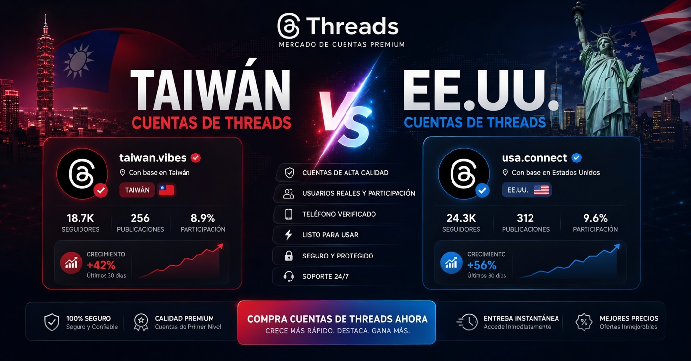 Cuentas de Threads de Taiwán vs cuentas de Threads de EE. UU.: ¿Cuál es mejor en 2026?